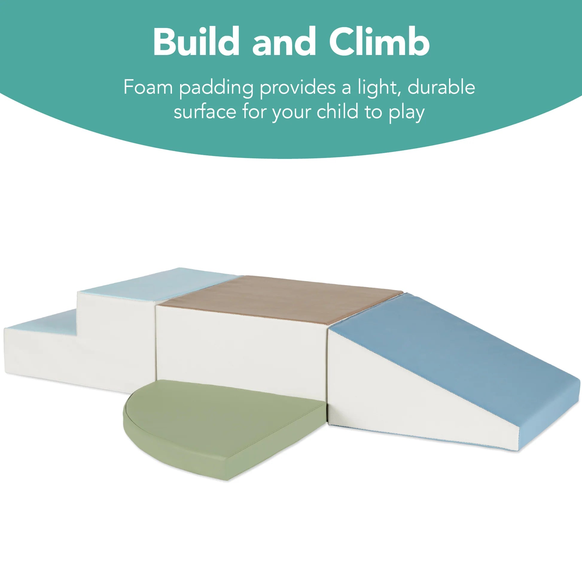 BCP 4-Piece Kids Climb & Crawl Soft Foam Shapes Structure Playset