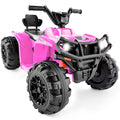(Sky9022) 12V Kids Ride-On 4-Wheeler Quad ATV Car w/ 2.4mph Max, Bluetooth- Pink