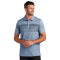 (MED) Travis Mathew TM1MY402 Coastal Chest Stripe Polo - Opal Blue Heather