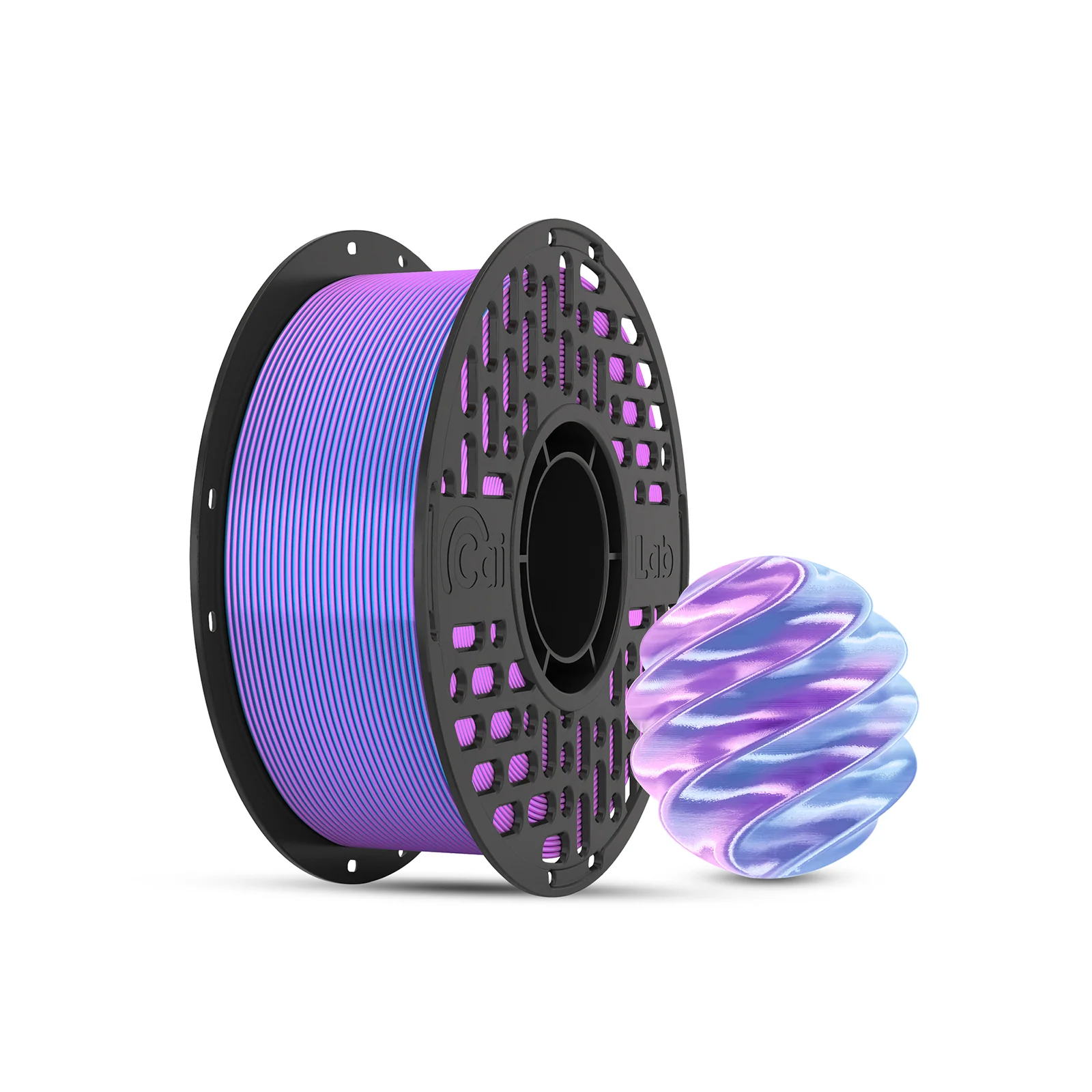 Multicolor Color PLA Silk Filament. 1.75mm. 200G Spool - Pink&Lilac SP011  - 200G