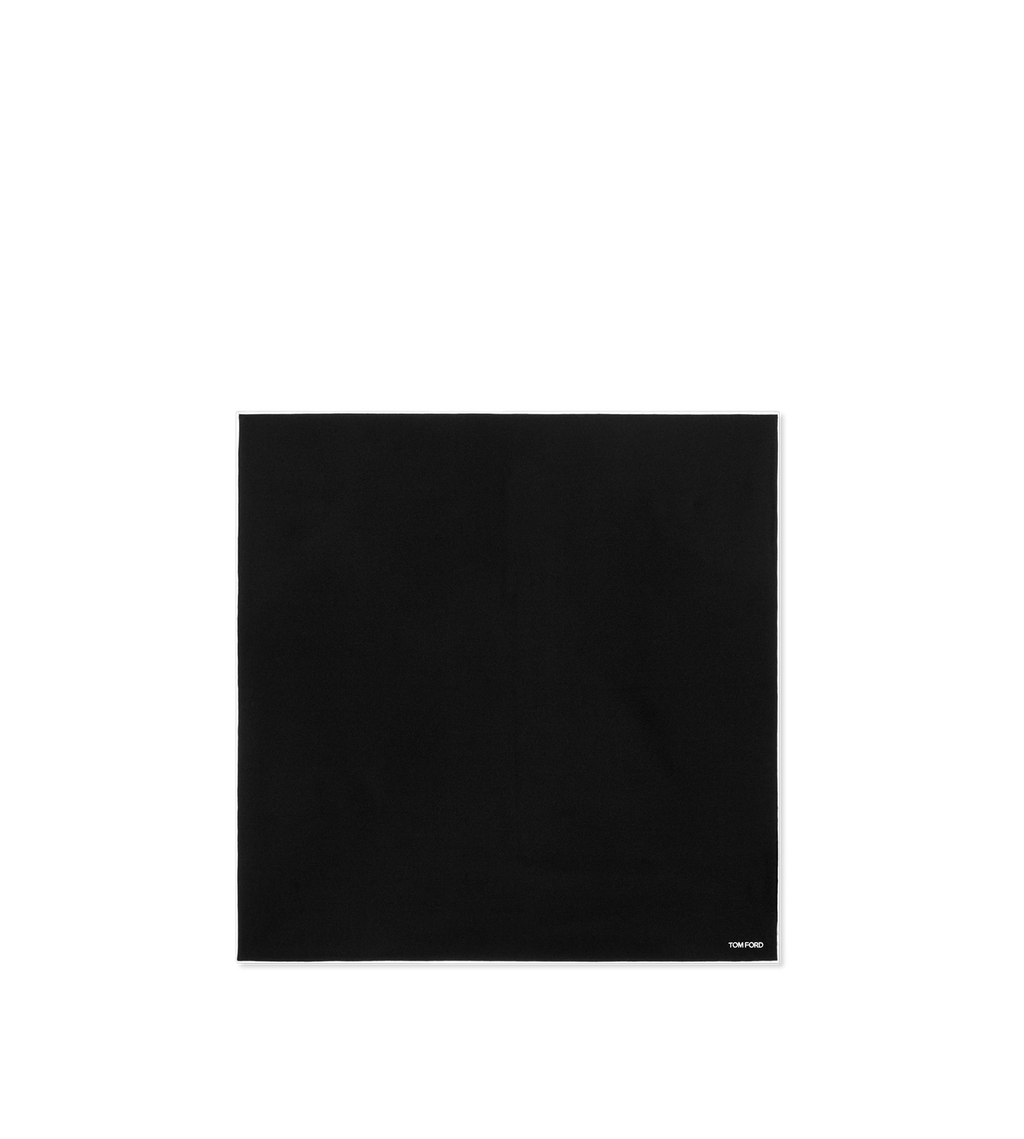 Tom Ford Satin Pocket Square - Black