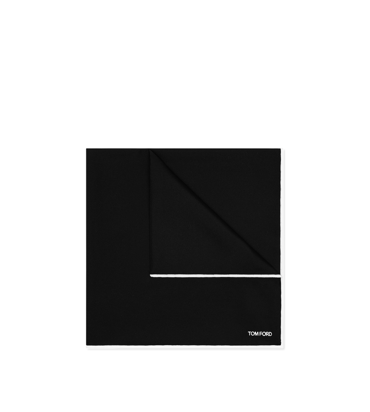 Tom Ford Satin Pocket Square - Black
