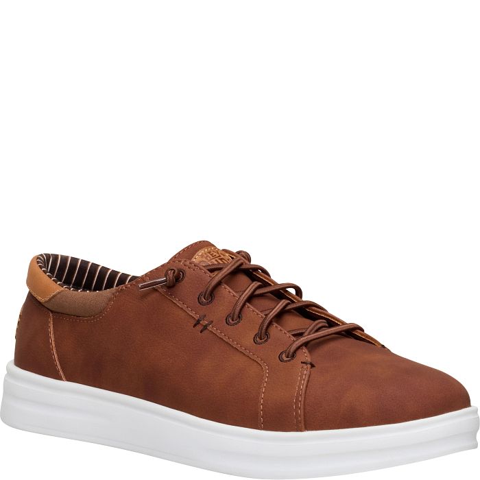HEYDUDE Men Paul Pro Classic, Color: Cognac (Brown) Men's US-10