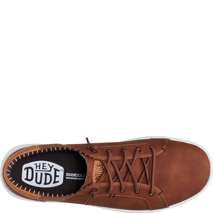 HEYDUDE Men Paul Pro Classic, Color: Cognac (Brown) Men's US-10