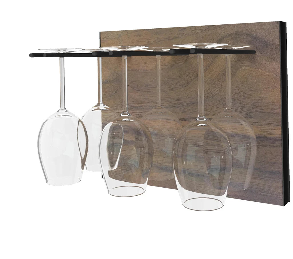 STACT Premier Stemware Rack | Walnut/Black | STACT-WBK-G