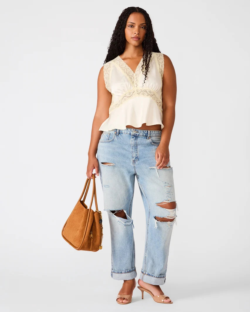 Steve Madden - Women's Elinor Top Cream, Medium