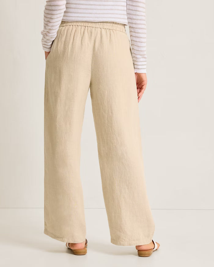 Tommy Bahama Two Palms High-Rise Linen Easy Pants - Natural - Size: XL