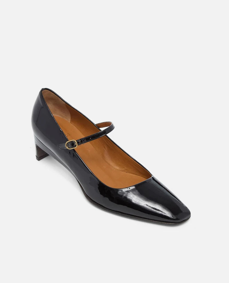 Coclico Sass Mary Jane Black Crinkled Patent Size: 9-9.5