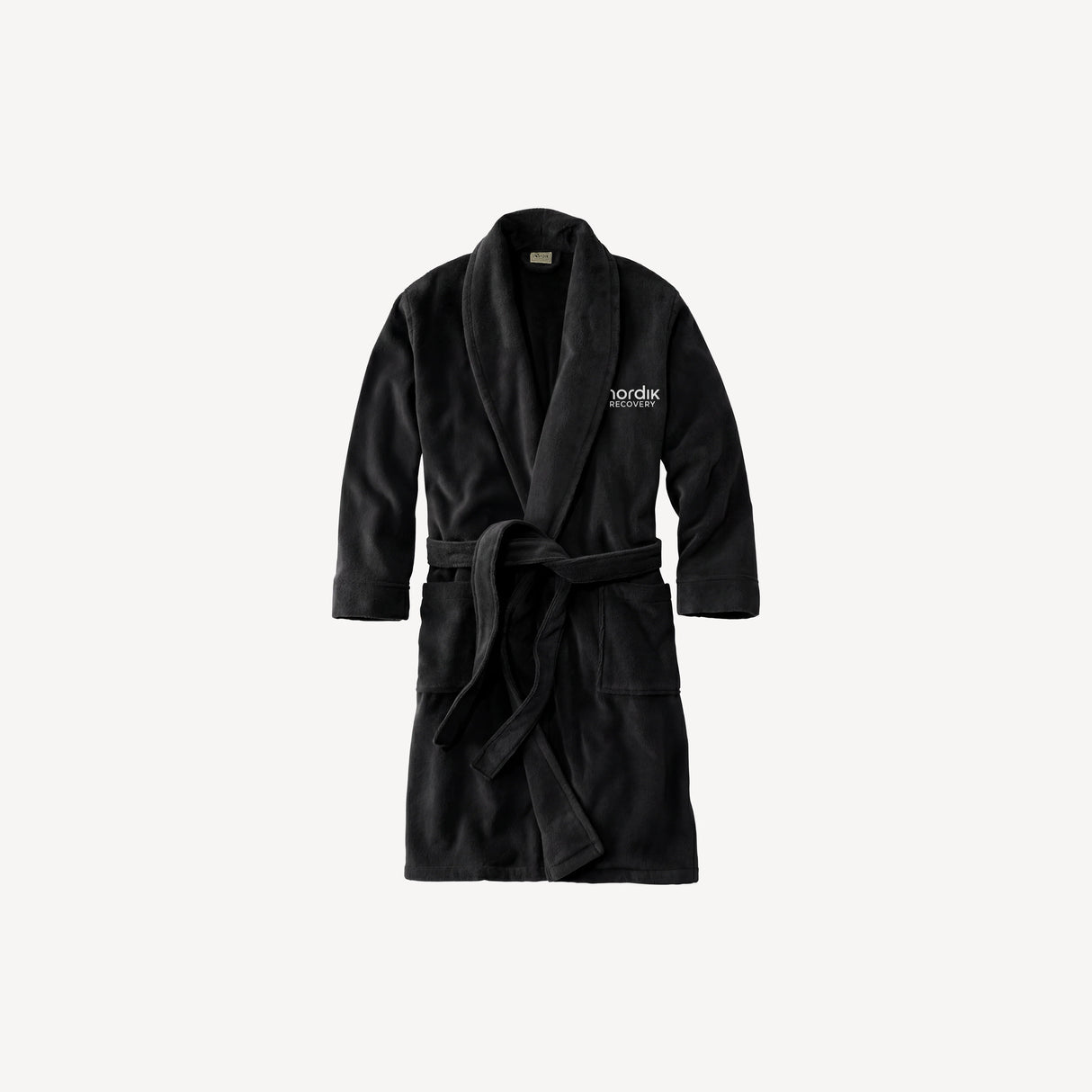 NORDIK RECOVERY Retreat Robe Ultra Plush Terry One Size Black BR-BL-1FA