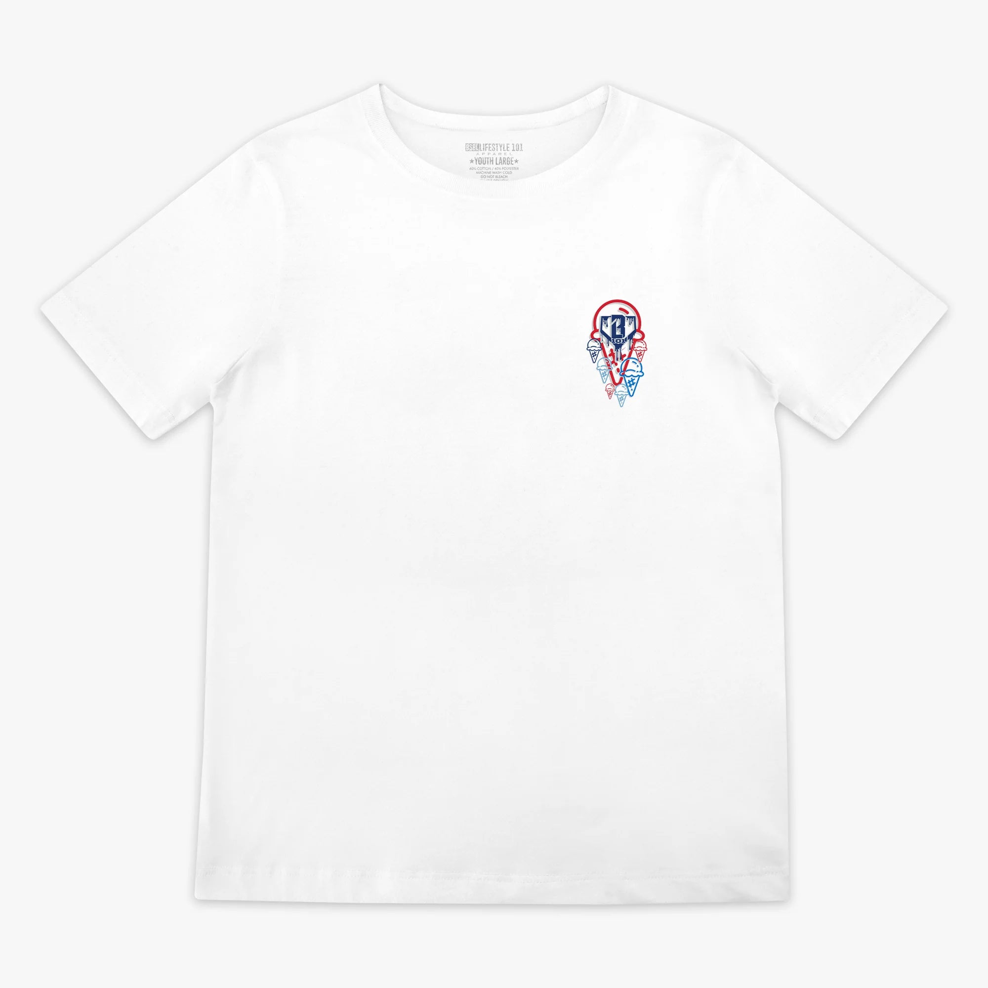 Baseball Lifestyle 101 Scoops Ice Cream Youth Tee - YM