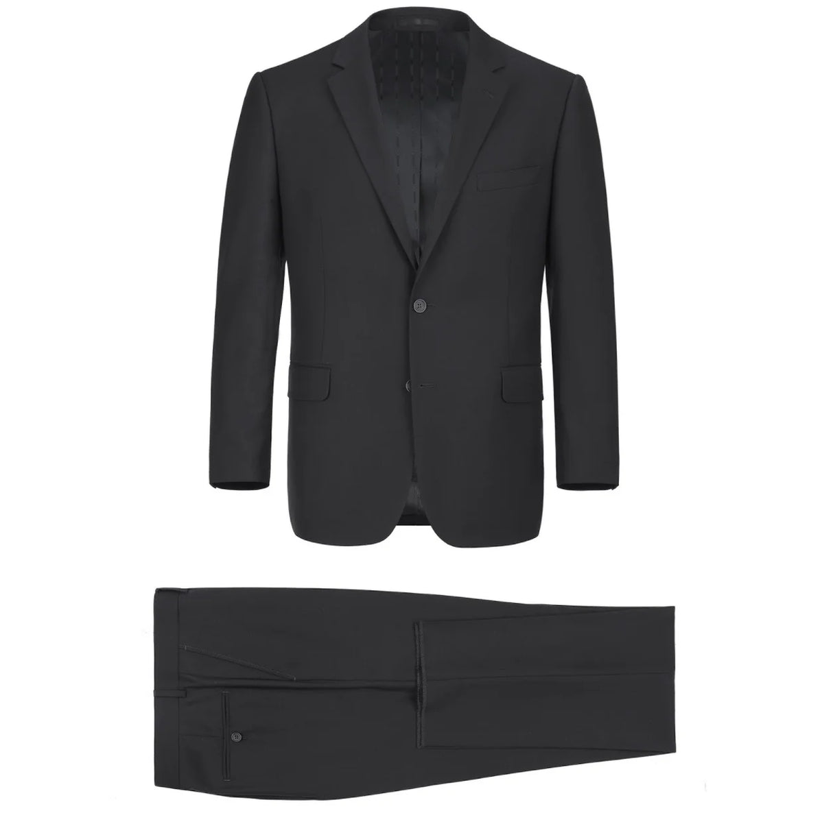 Men's Renoir Two Piece Black Classic Fit Suit - Size R58/52