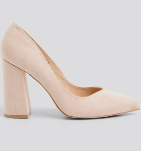 fashion to figure Penelope Faux Suede Pumps womens size:10 Color:NUDE (NEW)