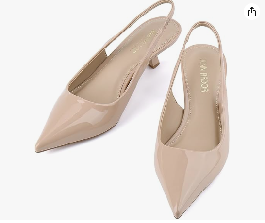 JENN ARDOR Slingback Heels for Women Size: 9m Color: Nude (New)