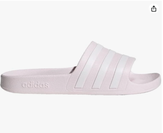 Adidas Women's Adilette Aqua Slides Size:8 Color: Pink (Slightly Warn)