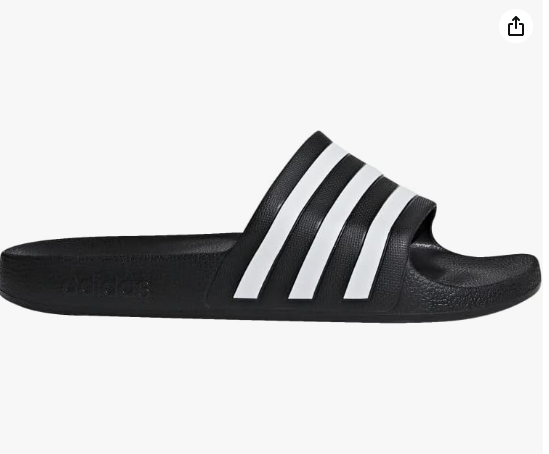 Adidas Adilette Aqua Slides Water Shoe Size: 13 Color: White & Black (New)