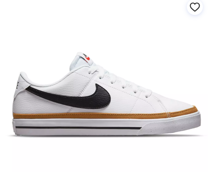 Nike Court Legacy (Big Kid) White/Black/Desert Ochre/Gum Light Brown 6 Big Kid M (LU, RB)