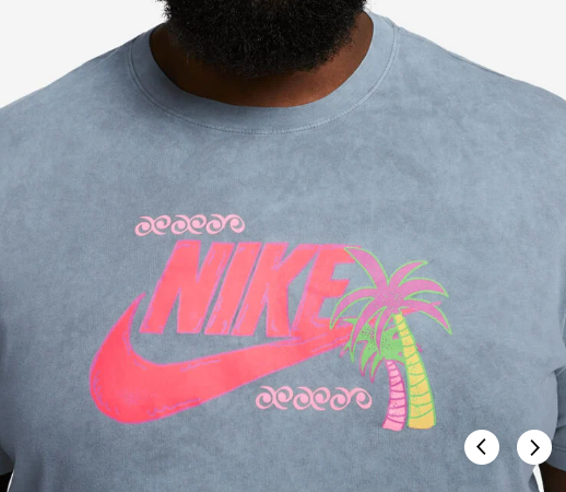 Nike Men's Tee - Beach Party - Cool Grey (NEW)