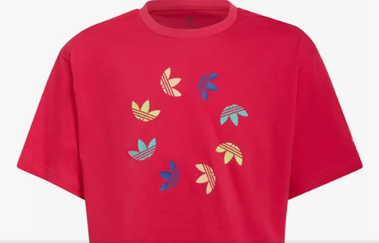 Adidas Big Girl Adicolor Cropped Tee-Pink (New)