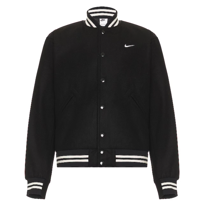 Nike M Nk Au Varsity Jacket- Black White (NEW)