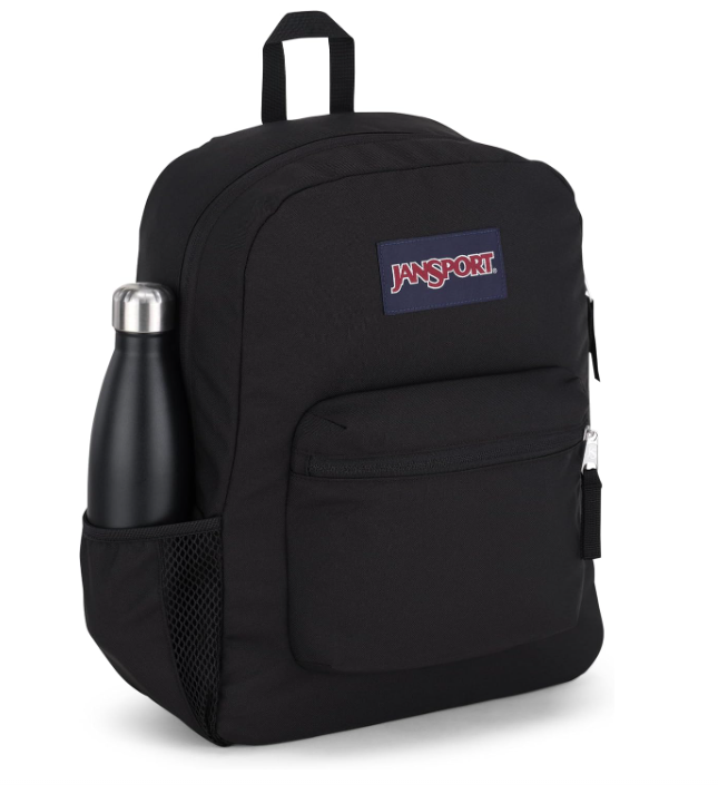 JanSport Cross Town Backpack 17" x 12.5" x 6" - Simple Bag for Everyone with 1 Main Compartment, Front Utility Pocket - Premium Class Accessories - Black