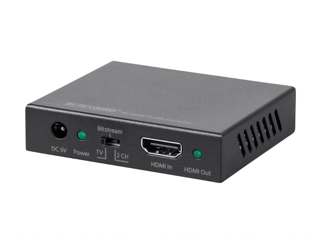 Monoprice Blackbird 4K HDMI Audio Extractor - 18Gbps, HDCP 2.2, 4K@60Hz, YCbCr 4:4:4, Digital And Analog Out (NEW, OPEN BOX)