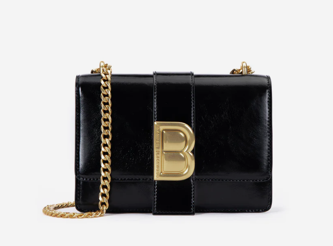 brandon blackwood black oil leather Jacome Bag (New)