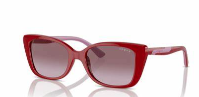 Vogue Eyewear VJ2022 Butterfly Sunglasses, Full Red/Violet Gradient, 48 mm