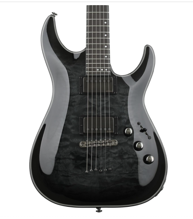 Schecter Hellraiser Hybrid C-1 Guitar (Trans Black Burst) SN: 051819 (New, Open Box)