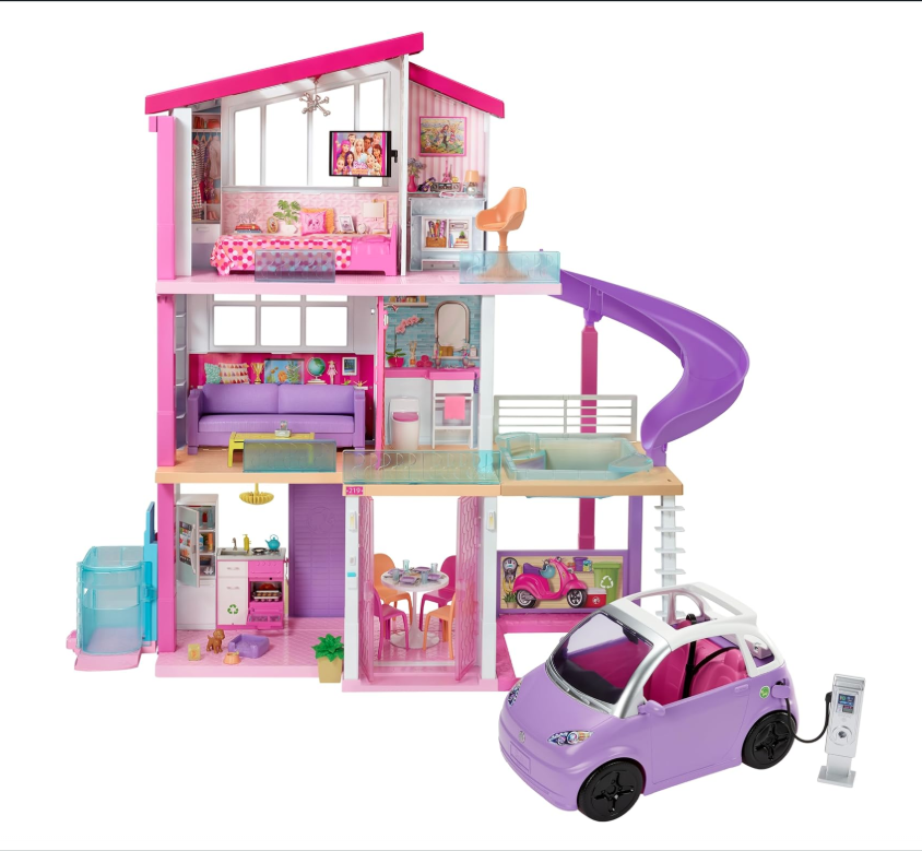 Barbie DreamHouse, Doll House Playset with 70+ Accessories Including Transforming Furniture, Elevator, Slide, Lights & Sounds (New, Open Box)