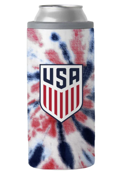 US Mens Soccer 12oz Tie Dye Slim Can Coolie