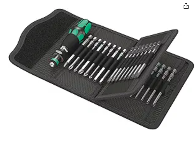 Wera - 5059297001 Kraftform Kompakt 62 Bitholding Screwdriver and Pouch Set, 33-Pieces (NEW, OPEN BOX) *DAMAGED BOX*