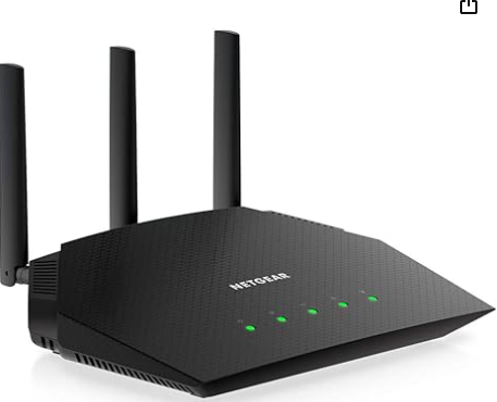 NETGEAR Nighthawk WiFi 6 Router (R6700AX) AX1800 1.8Gbps Wireless Speed – Dual-Band Gigabit Internet Router – Covers 1,500 sq. ft., 20 Devices – Built-in VPN, Gaming, Alexa Enabled (NEW)