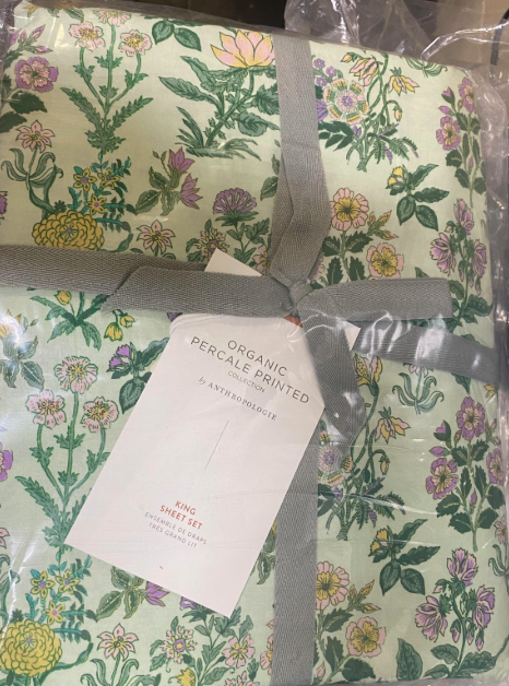 Organic Percale Printed King Sized Sheet Set