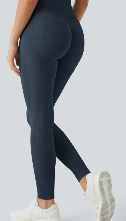 Seamless Flow High Waisted Butt Lifting Leggings-Large