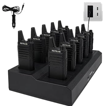 Retevis RT22 Two Way Radio(10 Pack) with 10 Way Gang Charger