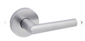 Kwikset Milan Privacy Door Lever Set with Round Rose - Satin Chrome