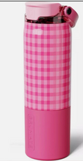 BNIB Limited Edition BrüMate Madi Nelson Pink Gingham 25OZ Rise Tumbler