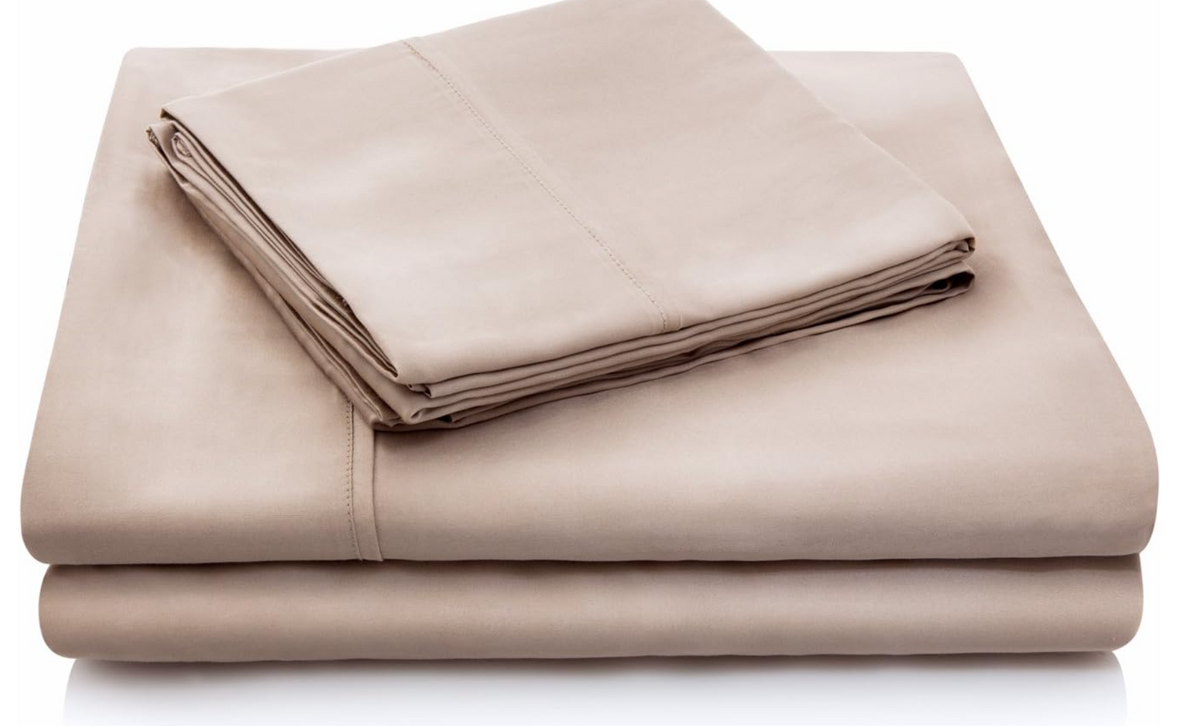 * Malouf Soft and Eco Friendly Tencel Pillowcase-and-Sheet-Sets, King, Ecru