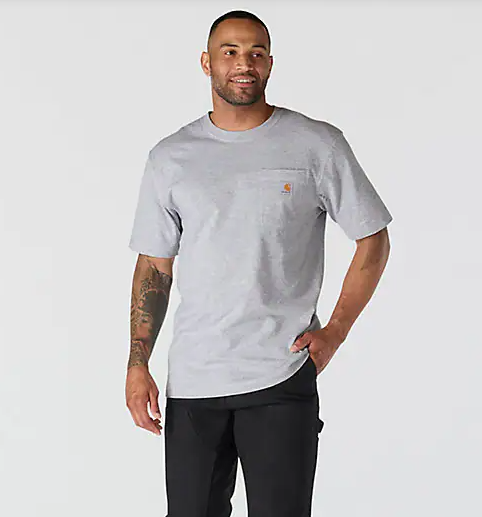 *Grey Carhartt Iconic K87 Pocket T-Shirt M