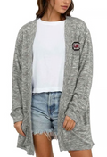 *South Carolina Gamecocks Womens Grey Heather Timeless Long Sleeve Cardigan, Medium