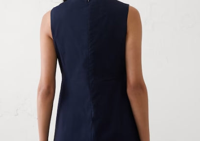 Racer-Neck Knit Midi Dress in Preppy Navy by Banana Republic - Small