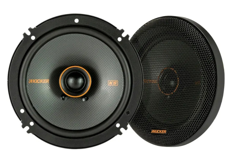 KICKER - KS Series 6-1/2" 2-Way Car Speakers with Polypropylene Cones (Pair) - Black