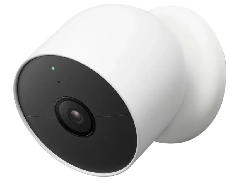 Google - Nest Cam Indoor/Outdoor Wire Free Security Camera - Snow