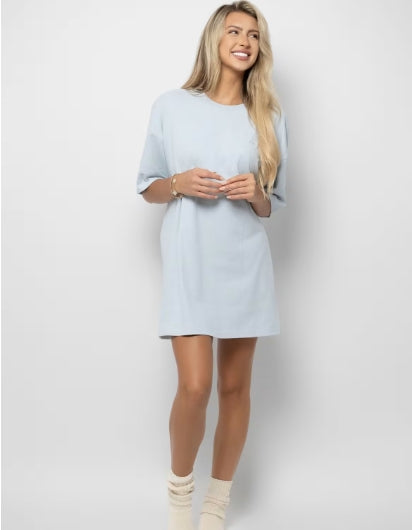 Comfrt Essential Oversized Tee - Skylight- Large