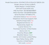Apple Iphone 15 Plus Black 128GB Carrier Locked: Cricket