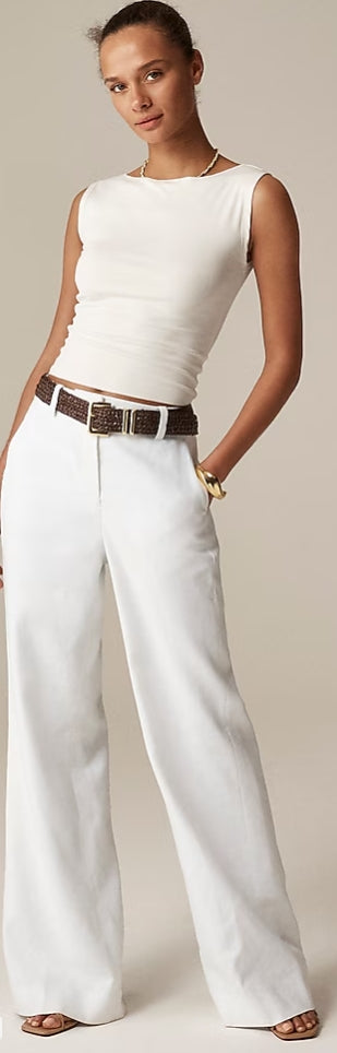 Carolina Flare Pant in Stretch Linen Blend Size 10
