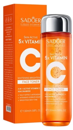 SADOER Skin Active 5x Vitamin C Whitening Brightening Face Toner - 130 ml