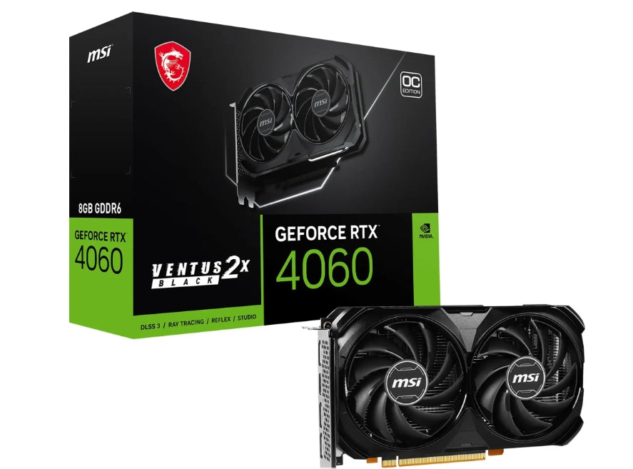 MSI - NVIDIA GeForce RTX 4060 8GB VENTUS 2X OC 8GB GDDR6 PCI Express 4.0 Graphics Card - Black