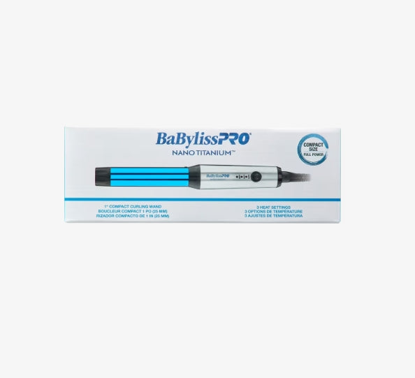 BaBylissPRO Nano Titanium 1" Compact Curling Wand