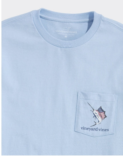 USA Marlin Fishing Short-Sleeve Pocket Tee XL Men's